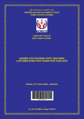 Luận văn thạc sĩ hcmute nghiên cứu phương thức vận hành lưới điện phân phối thành phố châu đốc