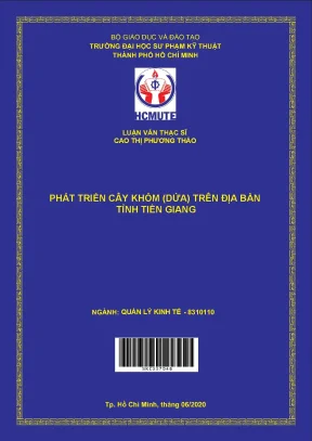 Luận văn thạc sĩ hcmute phát triển cây khóm dứa trên địa bàn tỉnh tiền giang