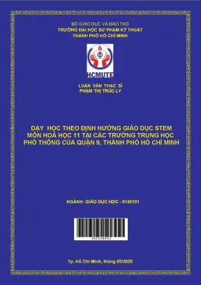 Luận văn thạc sĩ hcmute dạy học theo định hướng giáo dục stem môn hóa học 11 tại các trường trung học phổ thông của quận 9 thành phố hồ chí minh