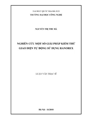 Luận văn thạc sĩ nghiên cứu một số giải pháp kiểm thử giao diện tự động sử dụng ranorex luận văn ths máy tính 84801