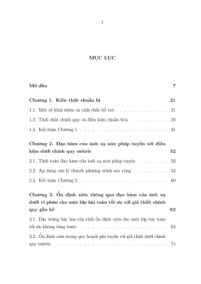 Luận án một số kết quả về tính dưới chính quy mêtric trong giải tích biến phân và ứng dụng