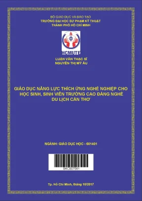 Luận văn thạc sĩ hcmute giáo dục năng lực thích ứng nghề nghiệp cho học sinh sinh viên trường cao đẳng nghề du lịch cần thơ