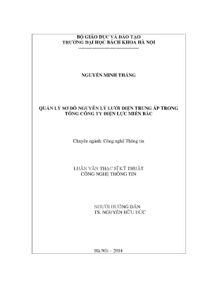 Luận văn thạc sĩ quản lý sơ đồ nguyên lý lưới điện trung áp trong tổng công ty điện lực miền bắc