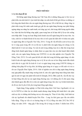 Luận văn thạc sĩ xử lý nợ xấu tại ngân hàng nông nghiệp và phát triển nông thôn việt nam chi nhánh huyện đức hòa tỉnh long an