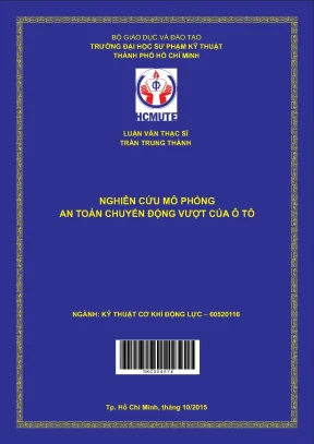 Luận văn thạc sĩ hcmute nghiên cứu mô phỏng an toàn chuyển động vượt của ô tô