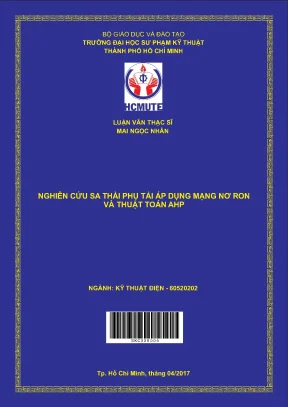 Luận văn thạc sĩ hcmute nghiên cứu sa thải phụ tải áp dụng mạng nơ ron và thuật toán ahp