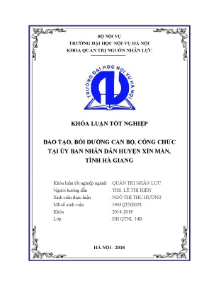 Luận văn tốt nghiệp đào tạo bồi dưỡng cán bộ công chức tại ubnd huyện xín mần tỉnh hà giang
