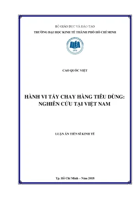 Luận văn thạc sĩ hành vi tẩy chay hàng tiêu dùng nghiên cứu tại việt nam