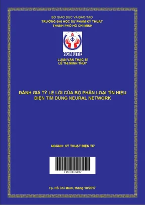 Luận văn thạc sĩ hcmute đánh giá tỷ lệ lỗi của bộ phân loại tín hiệu điện tim dùng neural network