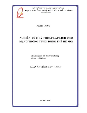 Luận án tiến sĩ nghiên cứu kỹ thuật lập lịch cho mạng thông tin di động thế hệ mới