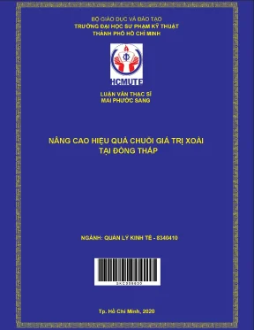 Luận văn thạc sĩ hcmute nâng cao hiệu quả chuỗi giá trị xoài tại đồng tháp