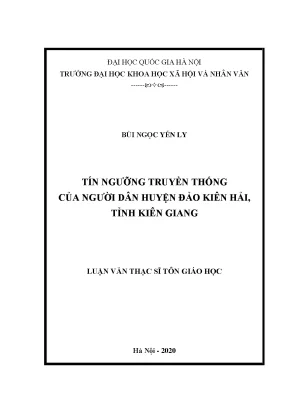 Luận án tiến sĩ tín ngưỡng truyền thống của người dân tại huyện đảo kiên hải tỉnh kiên giang
