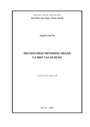 Luận văn thạc sĩ phương pháp mô phỏng nhanh và một vài áp dụng