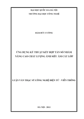 Luận văn thạc sĩ ứng dụng kỹ thuật kết hợp tần số nhằm nâng cao chất lượng ảnh siêu âm cắt lớp