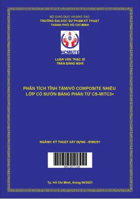 Luận văn thạc sĩ hcmute phân tích tĩnh tấm vỏ composite nhiều lớp có sườn bằng phần tử cs mitc3