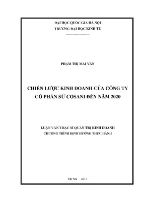 Luận văn thạc sĩ chiến lược kinh doanh của công ty cổ phần sứ cosani đến năm 2020 001