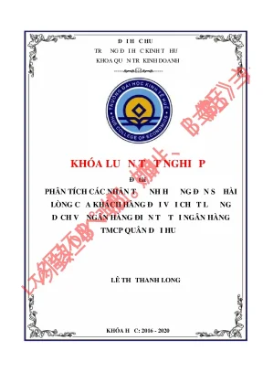 Luận văn tốt nghiệp phân tích các nhân tố ảnh hưởng đến sự hài lòng của khách hàng về chất lượng dịch vụ ngân hàng điện tử tại ngân hàng quân đội chi nhánh huế