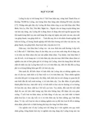 Luận án ảnh hưởng của tuổi cây vị trí trên cây đến cấu tạo và tính chất của luồng dendrocalamus barbatus hsueh et d z li làm cơ sở định hướng sử dụng