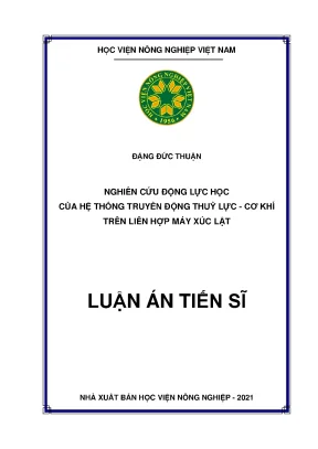 Luận án tiến sĩ nghiên cứu động lực học của hệ thống truyền động thuỷ lực cơ khí trên liên hợp