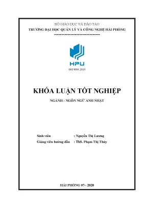 Luận văn tốt nghiệp a study on the effect of extra techniques on enhancing the first year english majored students speaking skill at hai phong management and technology university
