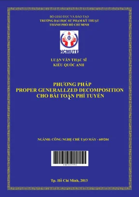 Luận văn thạc sĩ hcmute phương pháp proper generallzed decomposition cho bài toán phi tuyến