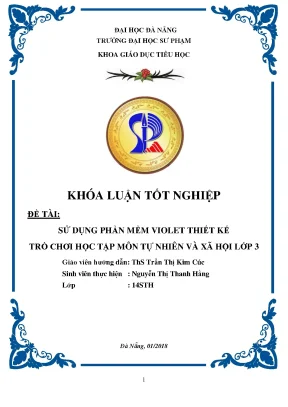 Luận văn tốt nghiệp sử dụng phần mềm violet thiết kế trò chơi học tập môn tự nhiên và xã hội lớp 3 ở tiểu học