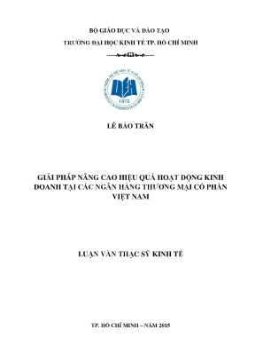 Luận văn thạc sĩ giải pháp nâng cao hiệu quả hoạt động kinh doanh tại các ngân hàng thương mại cổ phần việt nam