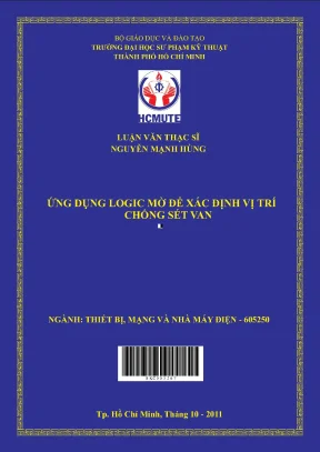 Luận văn thạc sĩ hcmute ứng dụng logic mờ để xác định vị trí chống sét van