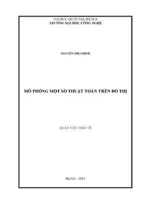 Luận văn thạc sĩ mô phỏng một số thuật toán trên đồ thị