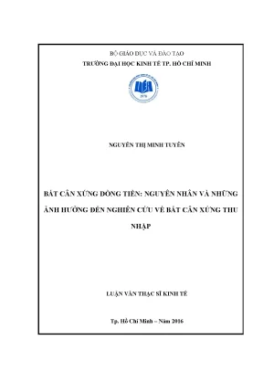 Luận văn thạc sĩ bất cân xứng dòng tiền nguyên nhân và những ảnh hưởng đến nghiên cứu về bất cân xứng thu nhập