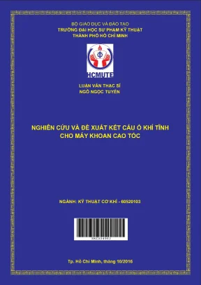 Luận văn thạc sĩ hcmute nghiên cứu và đề xuất kết cấu ổ khí tĩnh cho máy khoan cao tốc