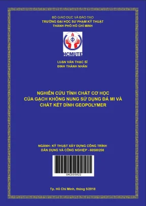 Luận văn thạc sĩ hcmute nghiên cứu tính chất cơ học của gạch không nung sử dụng đá mi và chất kết dính geopolymer