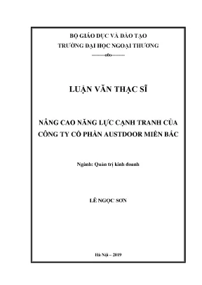 Luận văn thạc sĩ nâng cao năng lực cạnh tranh của công ty cổ phần austdoor miền bắc