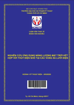 Luận văn thạc sĩ hcmute nghiên cứu ứng dụng năng lượng mặt trời kết hợp với thủy điện nhỏ tại các vùng xa lưới điện