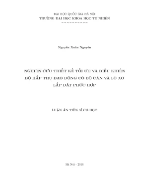 Luận án tiến sĩ nghiên cứu thiết kế tối ưu và điều khiển bộ hấp thụ dao động có bộ cản và lò xo lắp đặt phức hợp