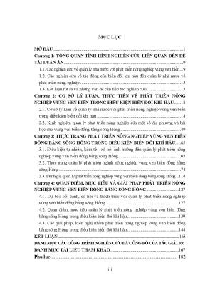 Luận án phát triển nông nghiệp vùng ven biển đồng bằng sông hồng trong điều kiện biến đổi khí hậu