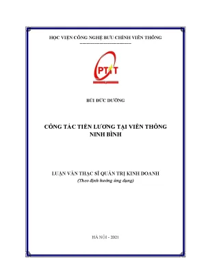 Luận văn thạc sĩ công tác tiền lương tại viễn thông ninh bình