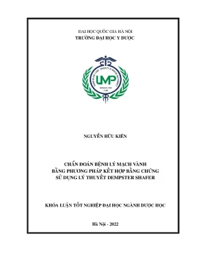 Luận văn tốt nghiệp chẩn đoán bệnh lý mạch vành bằng phương pháp kết hợp bằng chứng sử dụng lý thuyết dempster shafer