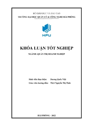 Luận văn tốt nghiệp một số biện pháp nhằm nâng cao hiệu quả nhân lực tại công ty cổ phần vinh vân minh vân