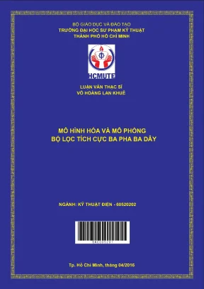Luận văn thạc sĩ hcmute mô hình hóa và mô phỏng bộ lọc tích cực ba pha ba dây