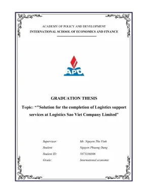 Luận văn tốt nghiệp solution for the completion of logistics support services at logistics sao viet company limited