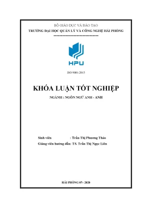 Luận văn tốt nghiệp a study on techniques to learn and improve specialized english vocabulary for the third year logistics major students at vietnam maritime university