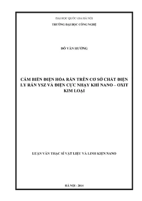 Luận văn thạc sĩ cảm biến điện hóa rắn trên cơ sở chất điện ly rắn ysz và điện cực nhạy khí nano oxit kim loại