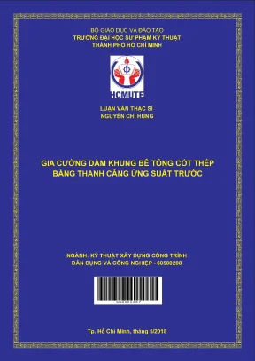Luận văn thạc sĩ hcmute gia cường dầm khung bê tông cốt thép bằng thanh căng ứng lực trước