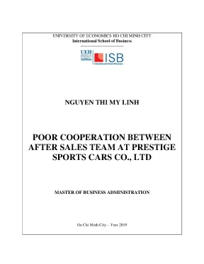 Luận văn thạc sĩ poor cooperation between after sales team at prestige sports cars co ltd