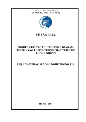 Luận văn thạc sĩ nghiên cứu các phương pháp để giảm thiểu năng lượng trong phát triển hệ thống nhúng