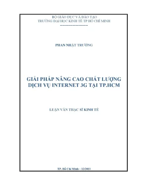 Luận văn thạc sĩ giải pháp nâng cao chất lượng dịch vụ internet 3g tại tphcm luận văn thạc sĩ