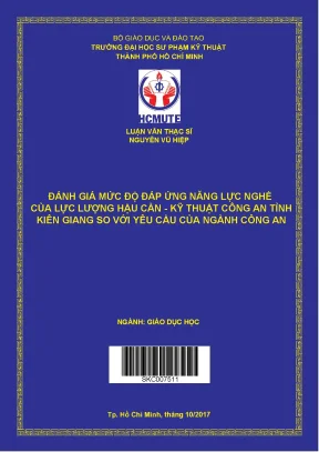 Luận văn thạc sĩ hcmute đánh giá mức độ đáp ứng năng lực nghề của lực lượng hậu cần kỹ thuật công an tỉnh kiên giang so với yêu cầu của ngành công an