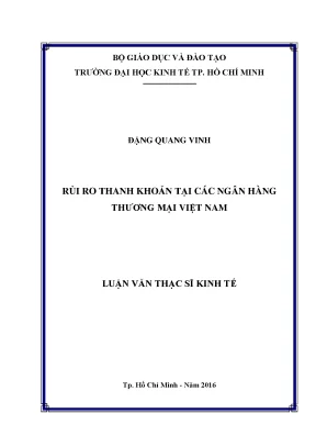 Luận văn thạc sĩ rủi ro thanh khoản tại các ngân hàng thương mại việt nam