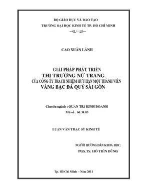 Luận văn thạc sĩ giải pháp phát triển thị trường nữ trang của công ty trách nhiệm hữu hạn một thành viên vàng bạc đá quý sài gòn